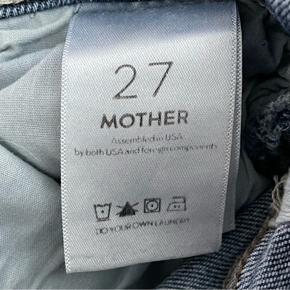 Mother The Mid Rise Dazzler Ankle Slim Straight Jean Whiplash Med Blue Wash 27 - Picture 10 of 16